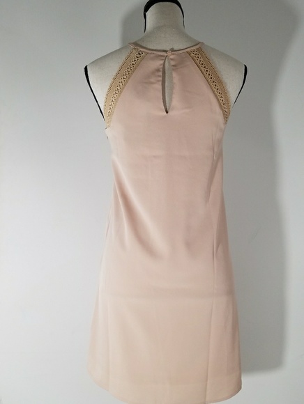 19 COOPER WOMEN'S SLEEVELESS SLIP BEIGE DRESS - Picture 2 of 6